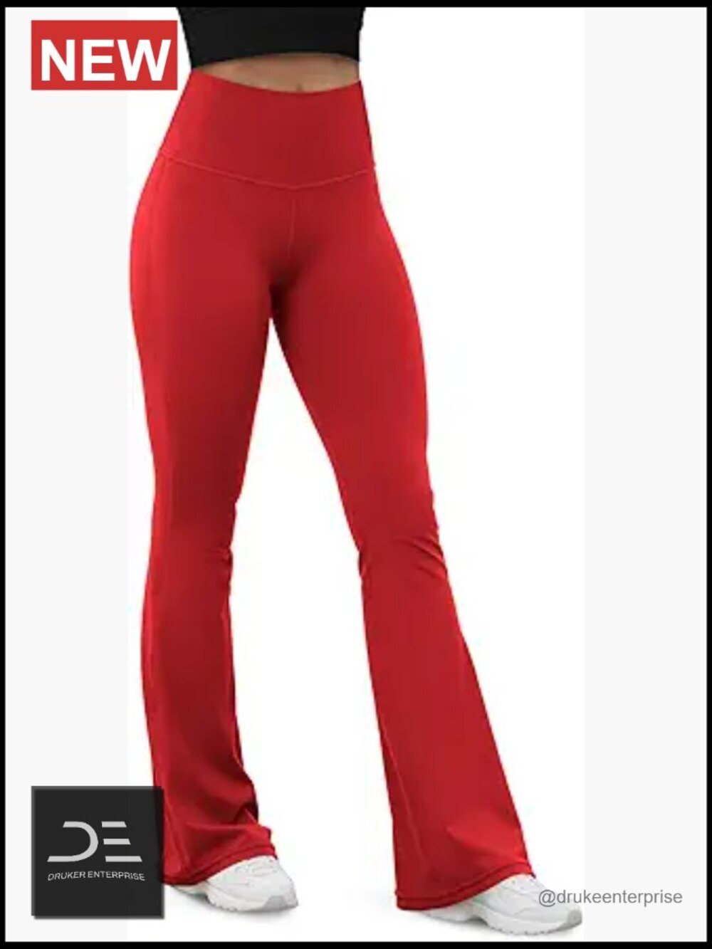 High Waist Tummy Control Flared Yoga Pants with Inner Pocket 29" Inseam